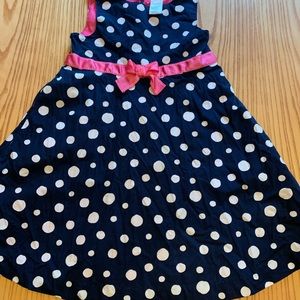 Gymboree size 5 navy/white polka dot dress